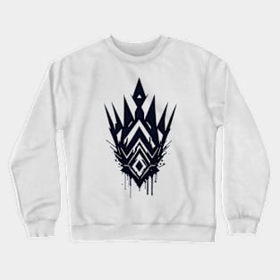 Abstract Minimalist Cool Symbol: Black Crown Crewneck Sweatshirt